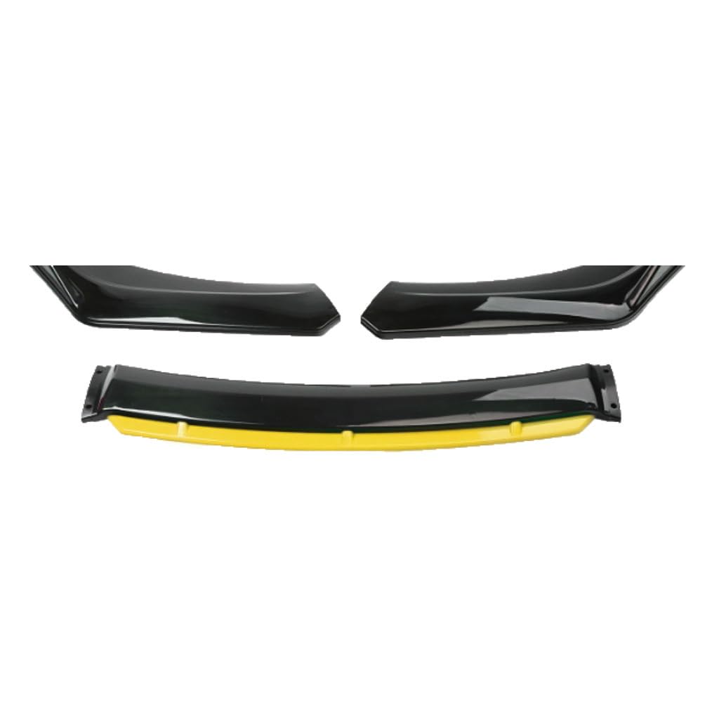 Auto Front Spoilerlippe für Alfa Romeo 147 2000-2011,Frontstoßstange Lippe Splitter Spoiler Diffusor Protector Styling Antikollisions Zubehör,E-Black Yellow von FKSWJZXD