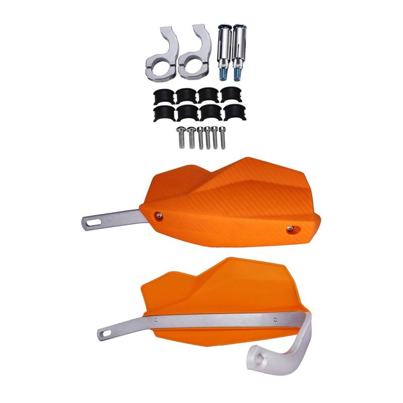 FLCPJGV 2Pcs Motorrad Handprotektoren Hand Schutz für 22-28mm Lenker, Orange von FLCPJGV