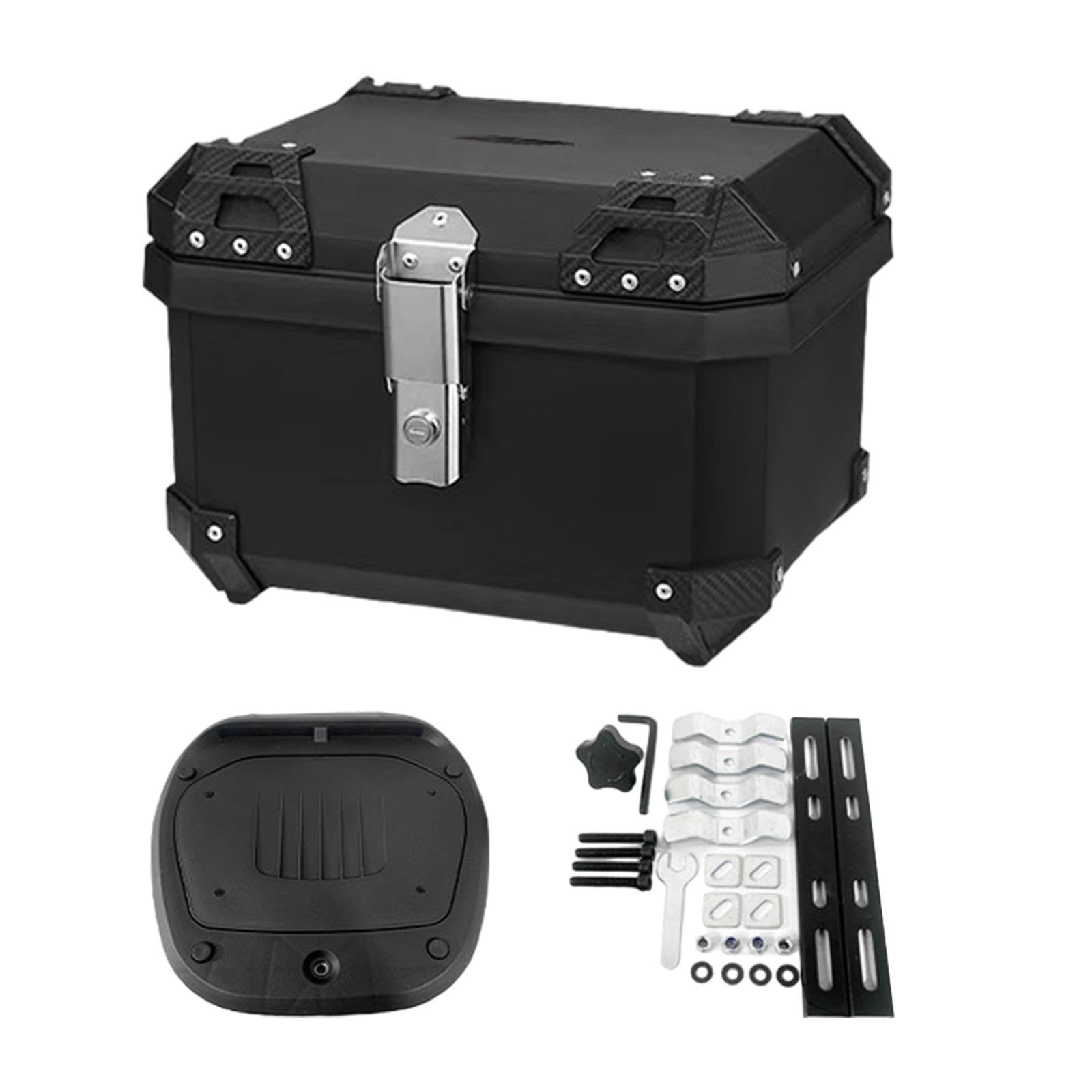 FLCPJGV Motorrad-, 45 l Motorradkoffer, Motorrad-Heckbox-Tasche mit Diebstahlsicherung, wasserdicht, Box Und Rack von FLCPJGV