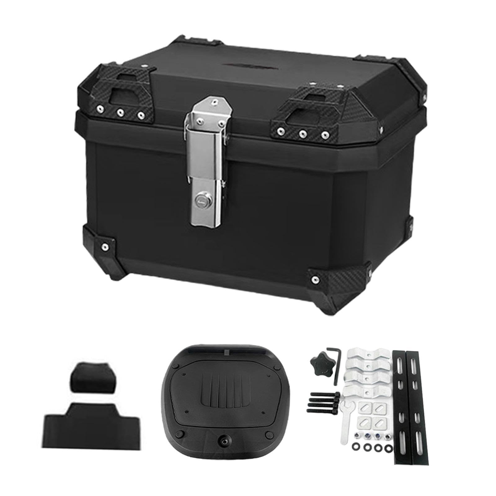 FLCPJGV Motorrad-, 45 l Motorradkoffer, Motorrad-Heckbox-Tasche mit Diebstahlsicherung, wasserdicht, mit Rückenlehne von FLCPJGV