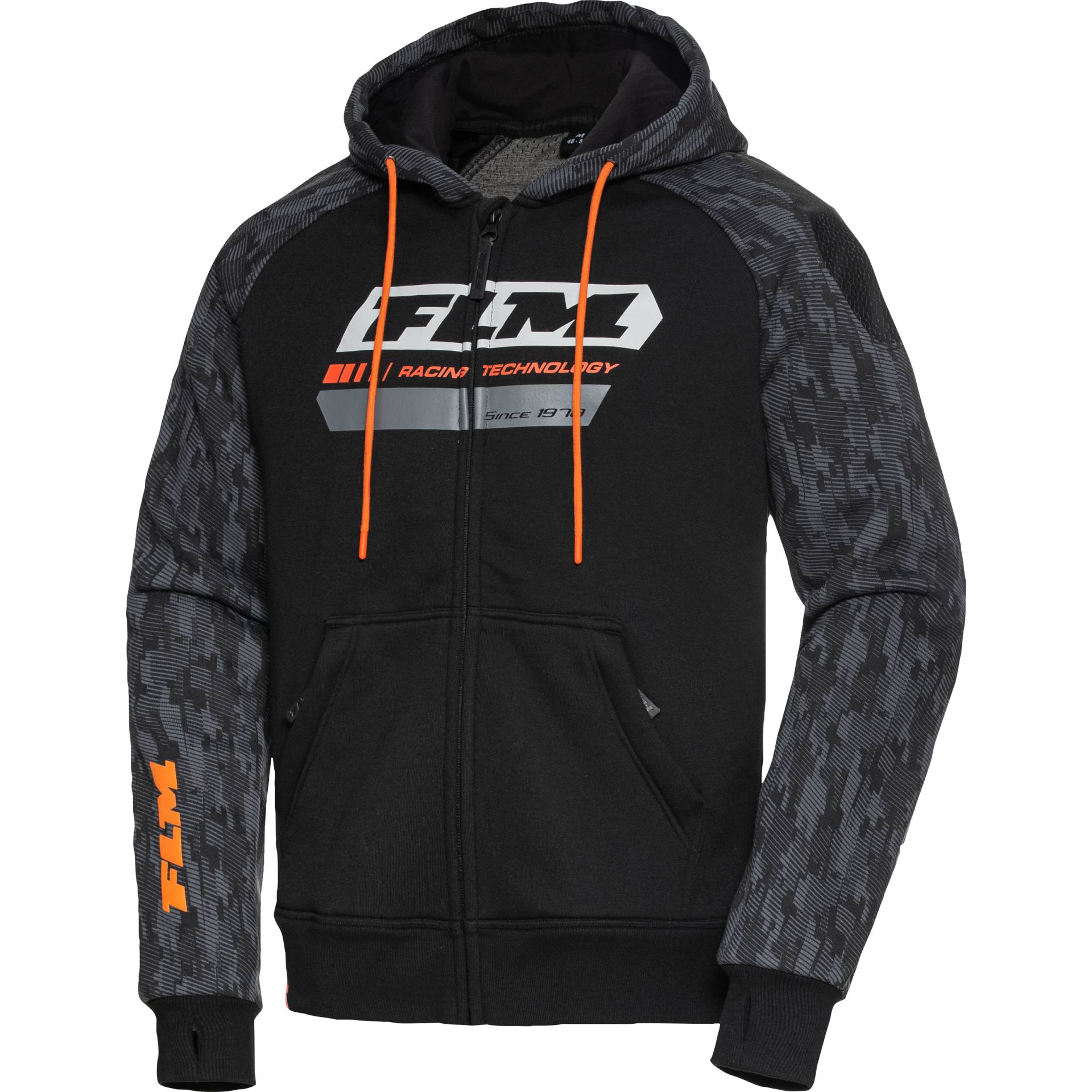 FLM Drift Sport Hoodie mit Protektoren schwarz/orange 3XL von FLM