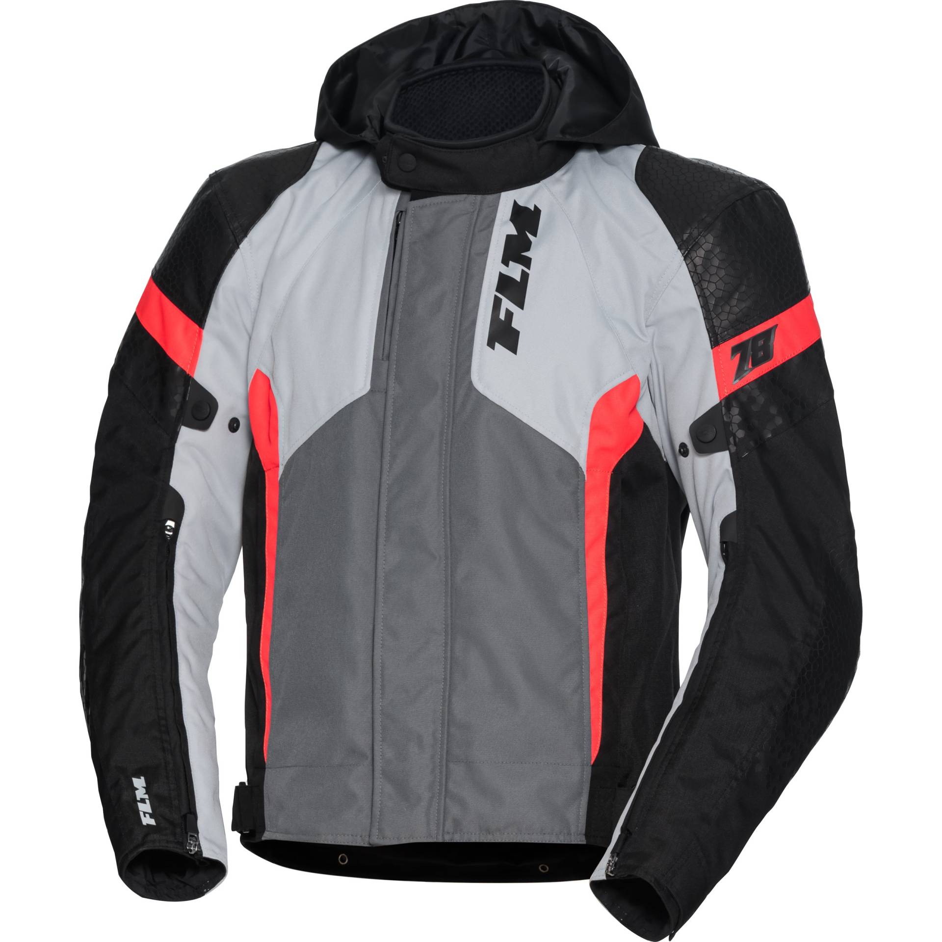 FLM Fuel WP Textiljacke grau/rot L Herren von FLM