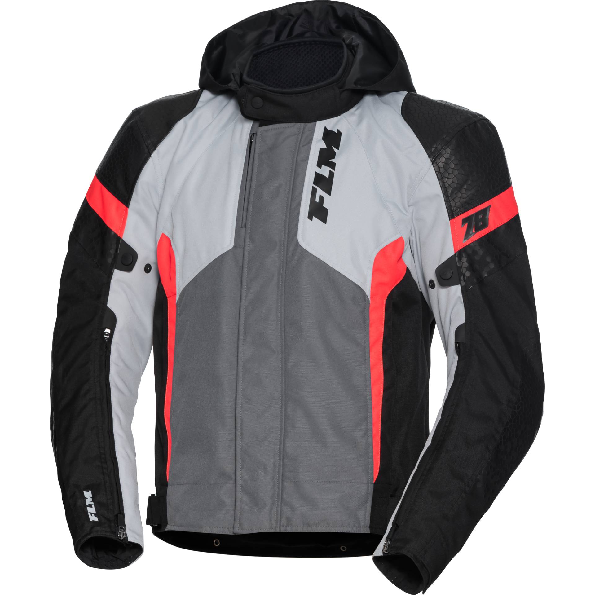 FLM Fuel WP Textiljacke grau/rot M Herren von FLM