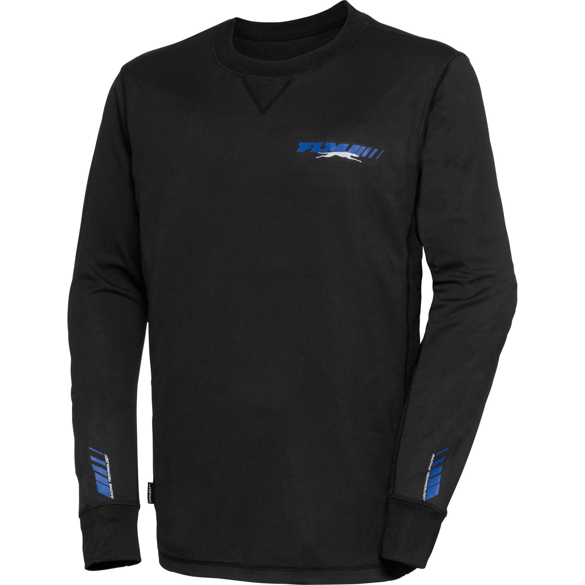 FLM Funktionsshirt langarm mit Coolmax 1.0 schwarz S Herren von FLM