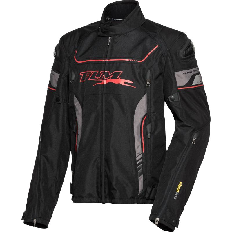 FLM Octane Textiljacke schwarz/leuchtrot L Herren von FLM