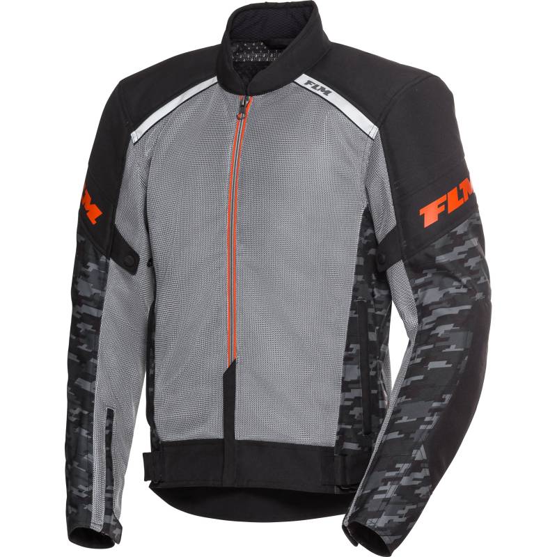 FLM Ram Air Textiljacke schwarz/grau L Herren von FLM