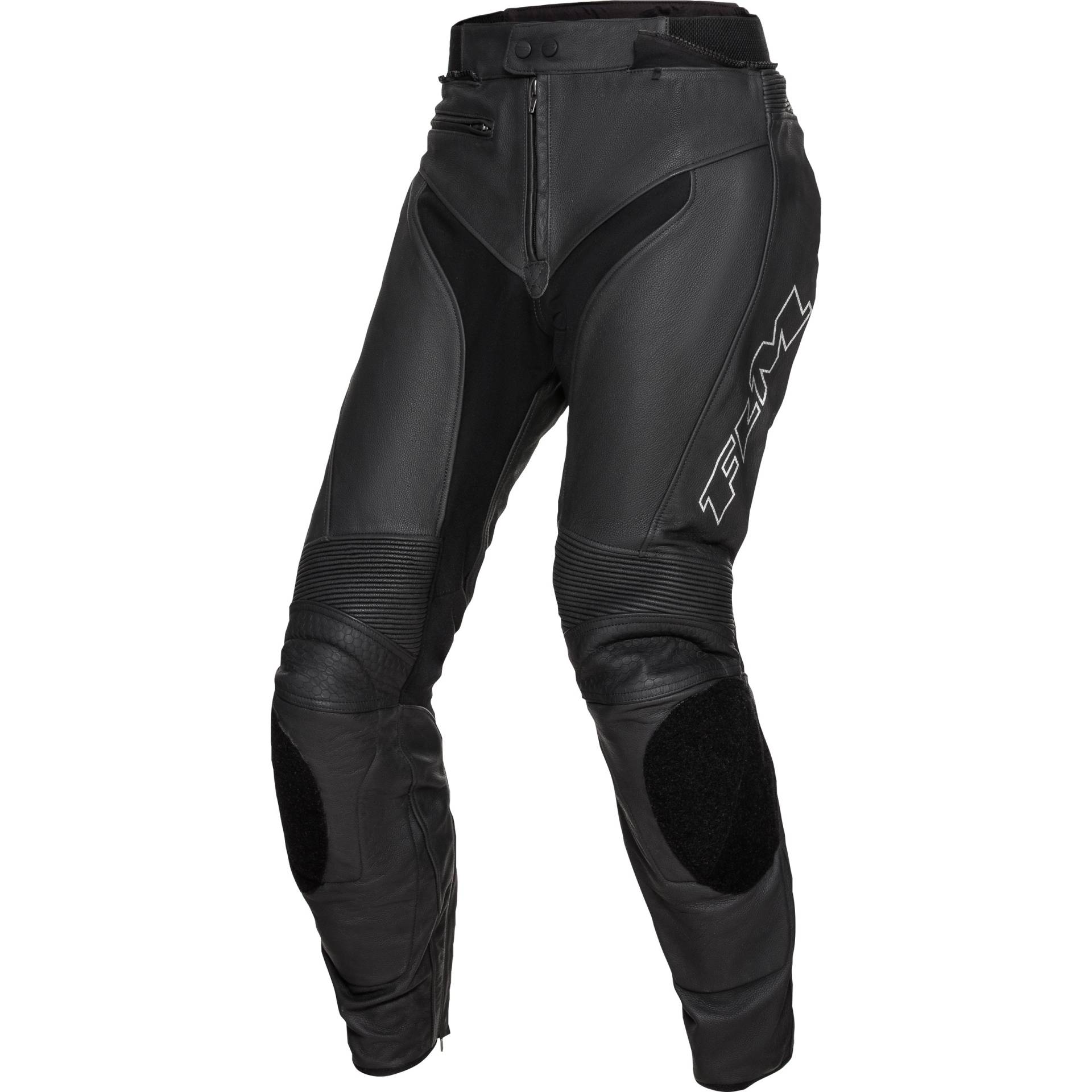 FLM Sports Leder Kombihose 2.2 schwarz/silber 25 (50 kurz) Herren von FLM