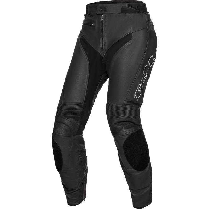 FLM Sports Leder Kombihose 2.2 schwarz/silber 28 (56 kurz) Herren von FLM