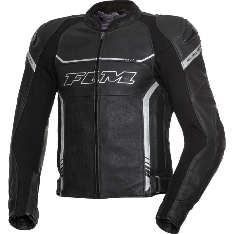 FLM Sports Leder Kombijacke 2.2 schwarz/silber 32 (64 kurz) Herren von FLM