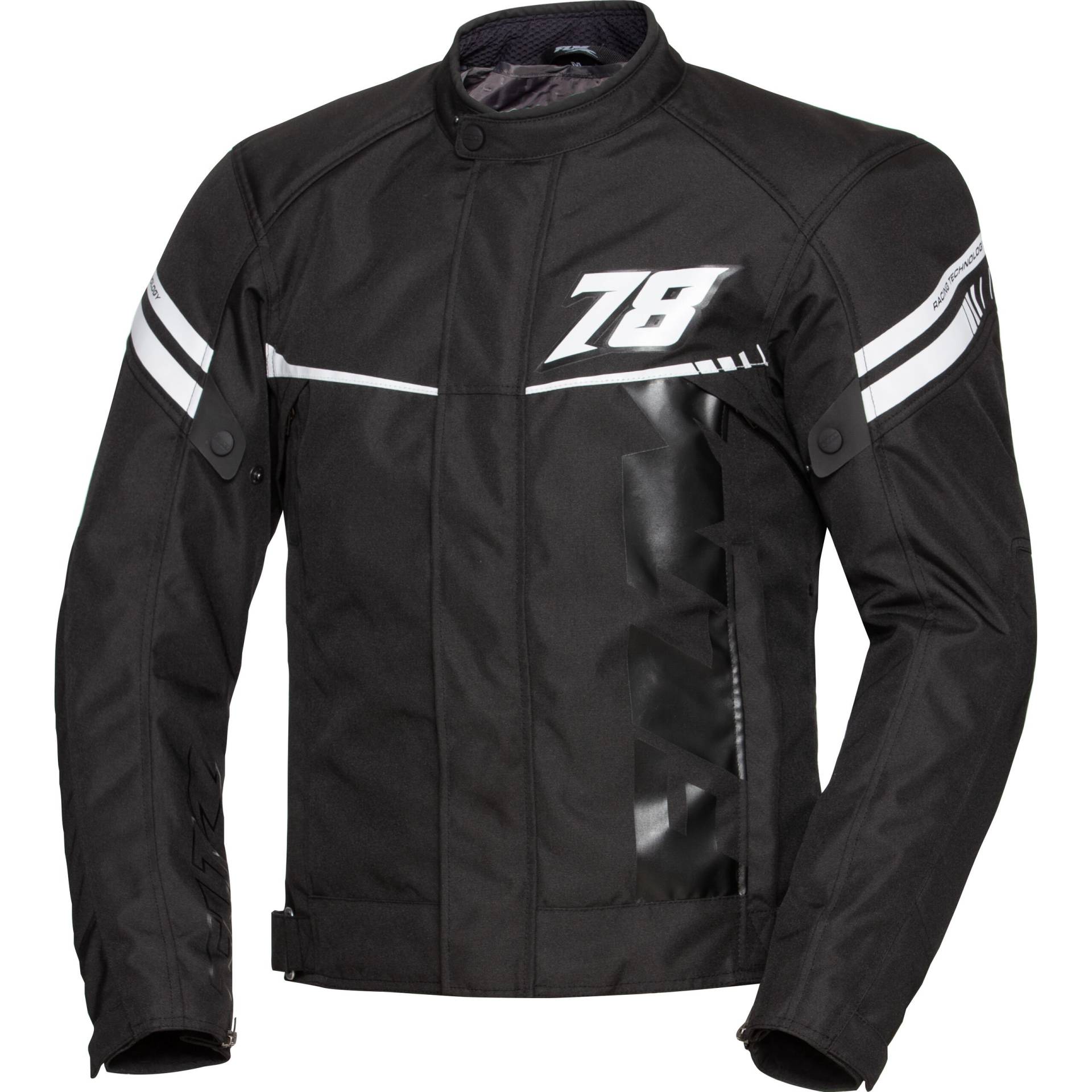 FLM Traction Textiljacke schwarz/weiß M Herren von FLM