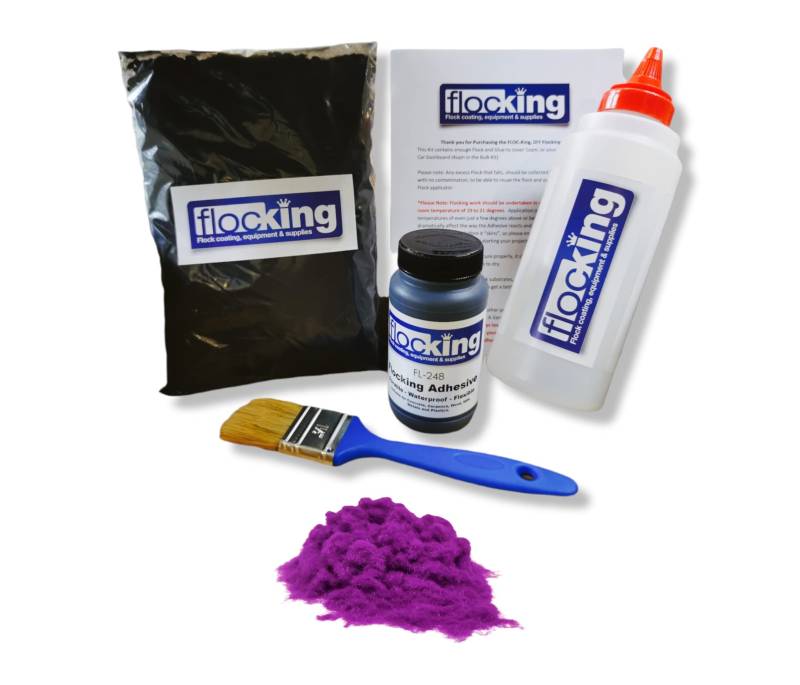 FLOC-KING DIY Flocking Kit - Flocked Dashboard - Project - Nylon Flock - Durable Finish (Purple) von FLOC-KING