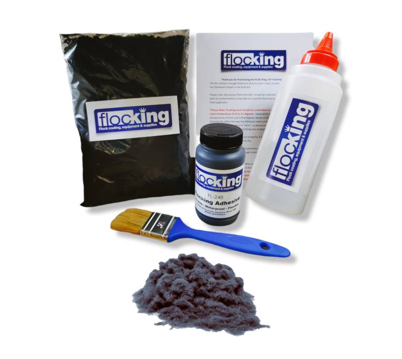 Anthrazit Klein Beflockungsset - Auto Armaturenbrett – Holzbearbeitung - Kunst und Handwerk – Bilderrahmen – Möbel (Einfach zu verwenden) von FLOC-King Flock Coating Equipment & Supplies