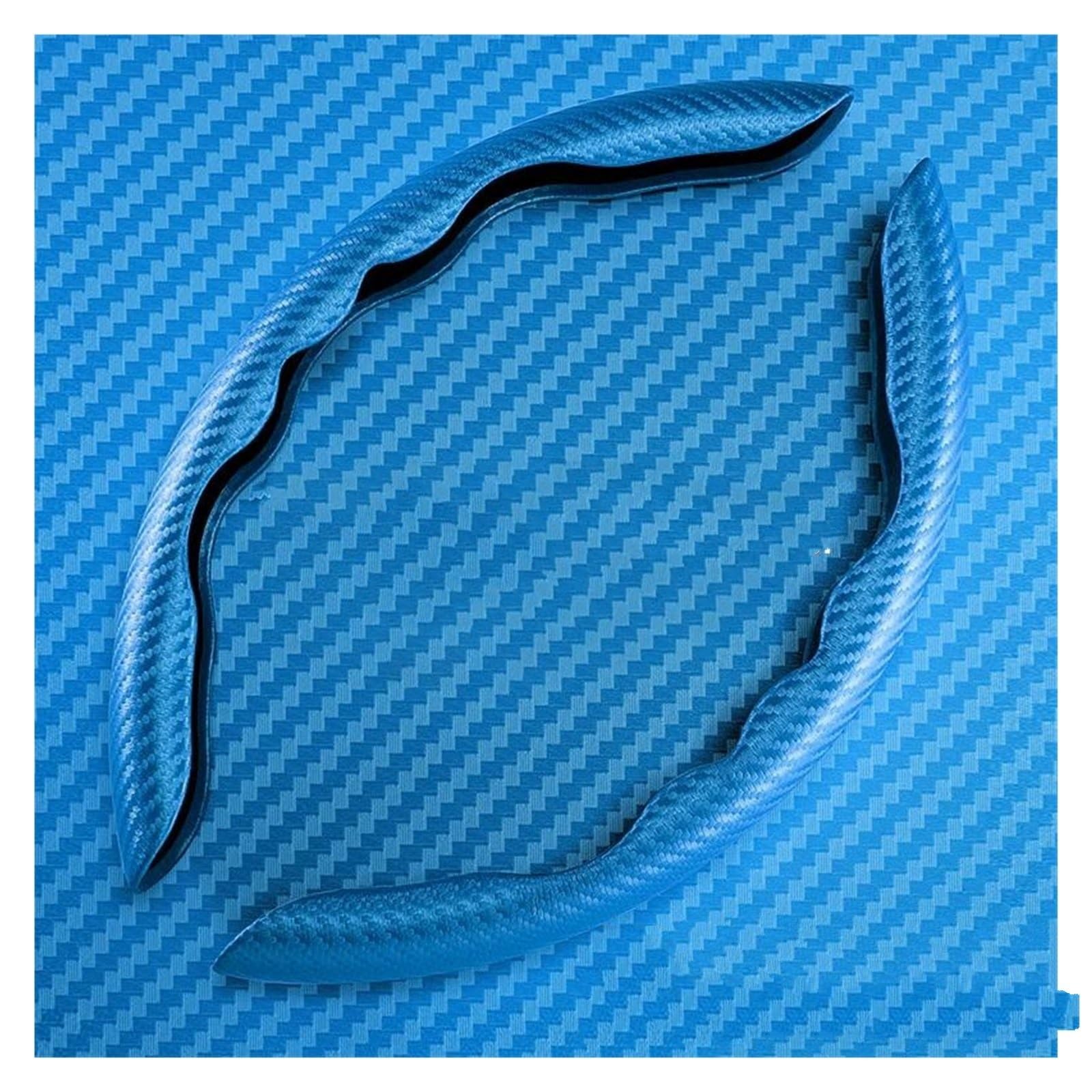 Lenkradschutz 36 cm Auto Lenkrad Abdeckung Nicht-slip Carbon Faser Ultra-dünne Karte Abdeckung Sommer Auto Griff Schutzhülle Lenkradabdeckung(Blau) von FLORENTER