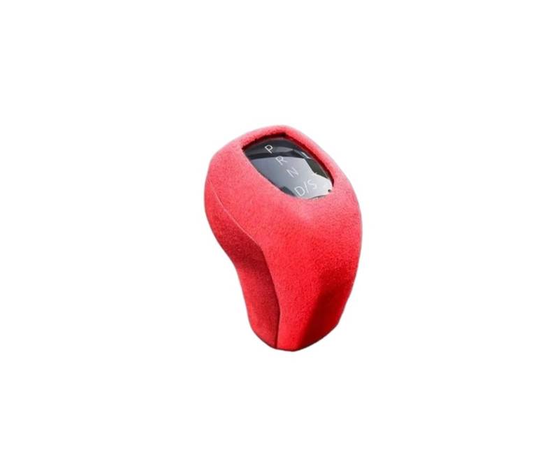 Schaltknauf ABS Auto Schaltknauf Abdeckung Auto Getriebe Griff Kopf Für Tayron Für Polo Für T-Cross Schalthebelknopf(Red) von FLPLZKMNZK