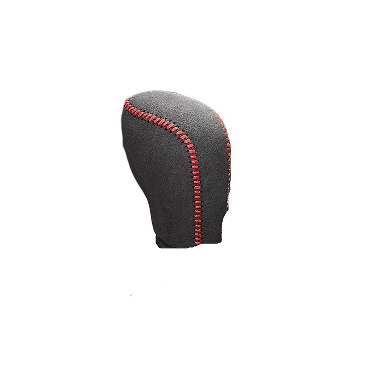 Schaltknauf Für Golf Für MK6 Für MK7 Für Passat Für B7 Für B8 Für Tiguan Hebel Leder Schutzhülle Schaltknauf Griff Schalthebelknopf(Suede red Thread) von FLPLZKMNZK