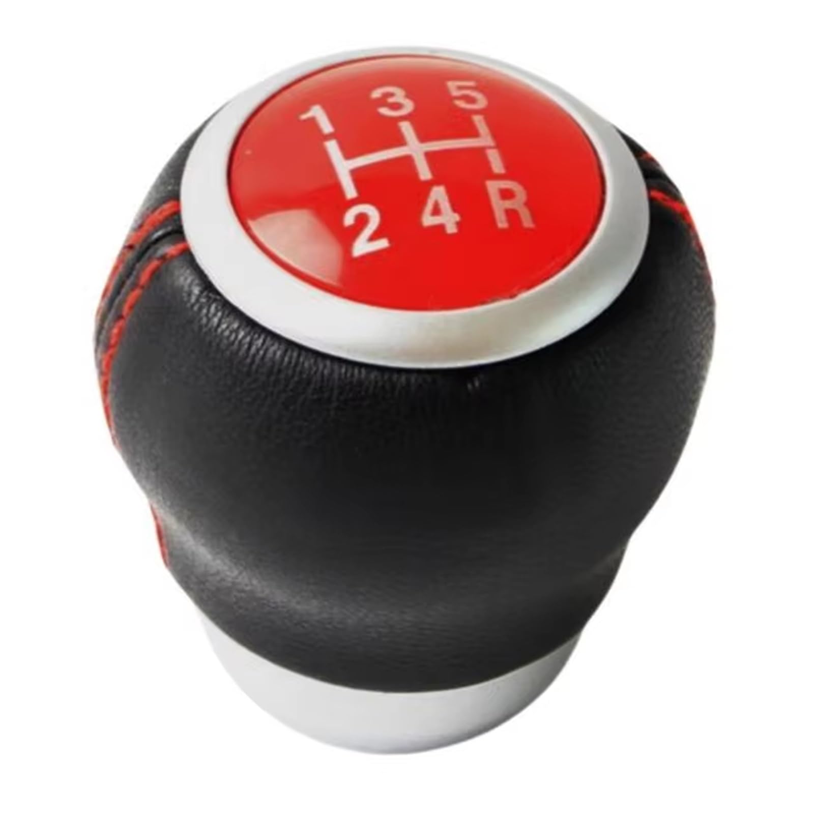 Schaltknauf Für Subaru Für Legacy Für Outback Knob Stick Shifter Hebel Kopf Auto Styling Leder Schalthebel Schalthebelknopf(Red 5 Speed) von FLPLZKMNZK