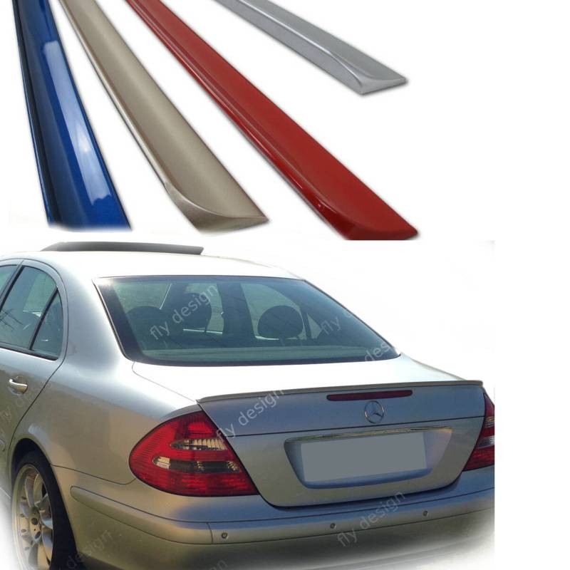 Heckspoiler, Hecklippe, Spoiler passend für Mercedes E-KLASSE W211, flexibel, leicht, waschanlagenfest, viele verfügbare Farben (Columbitschwarz Met. (CC 170)) von FLY DESIGN