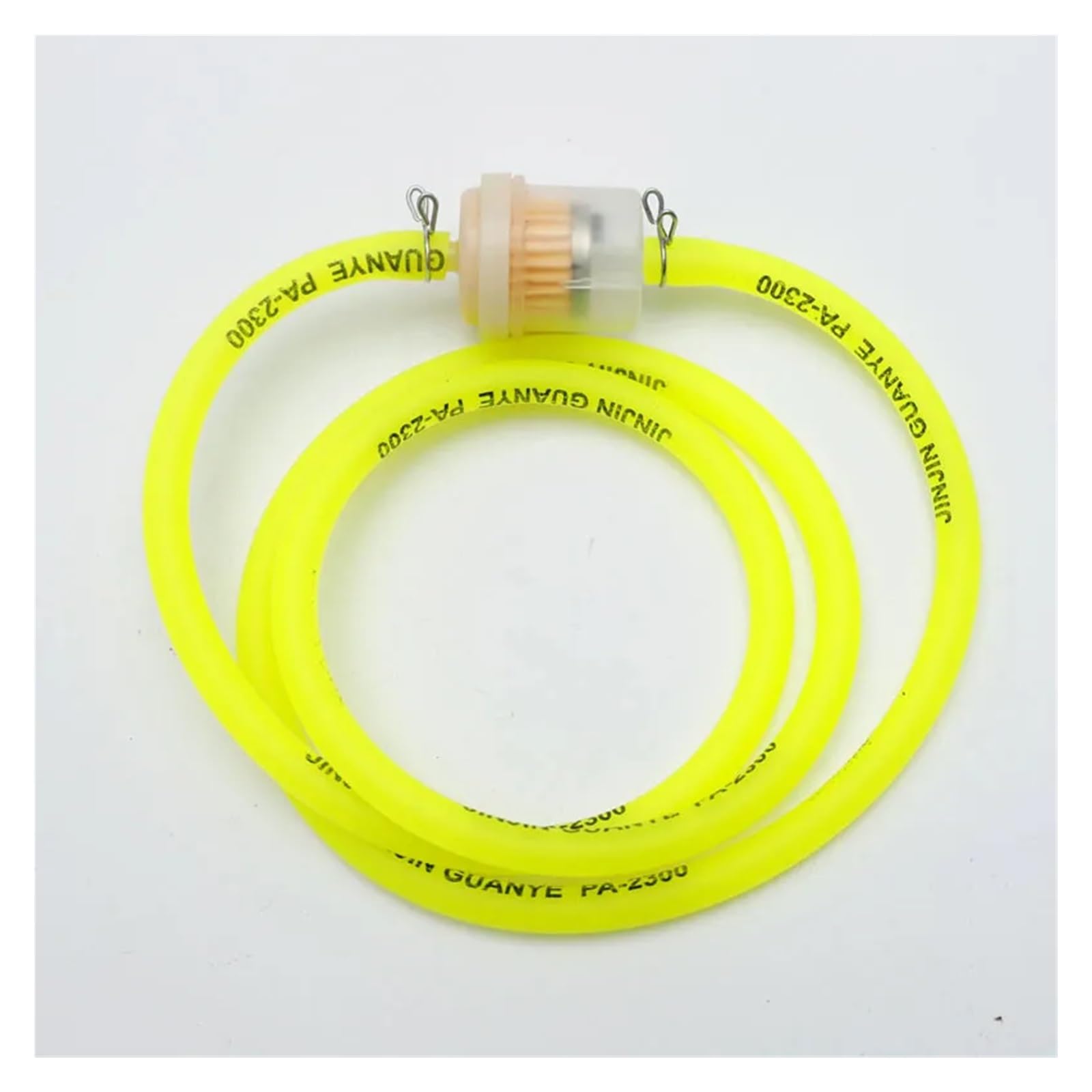 6 mm Motorrad-Gas-Kraftstofffilter Benzinrohr-Schlauchleitung + 4 Clips Moto Scooter Dirt Gelb Rot Blau Grün (Color : Yellow) von FLYIFE