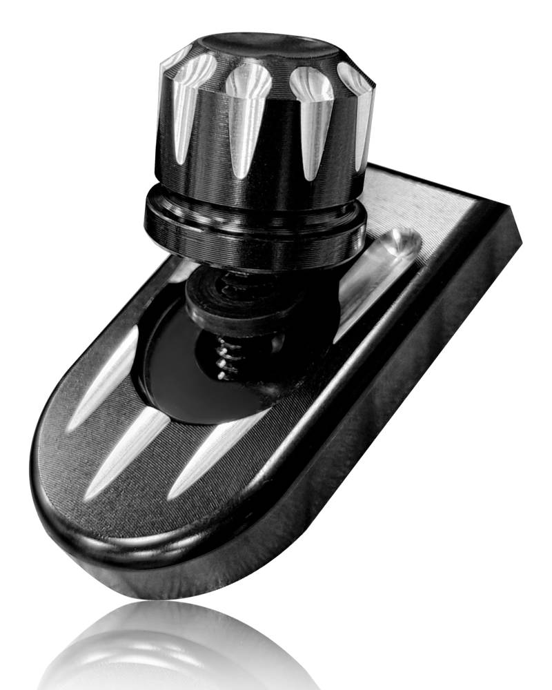 FLYINGWING Edelstahl Sitzschraube Abdeckung Tab Mount Knob Schwarz Kit Kompatibel mit Harley Sportster Touring Softail Dyna CVO Electra Glide Street Glide 1996–2024 (Krallenform) von FLYINGWING