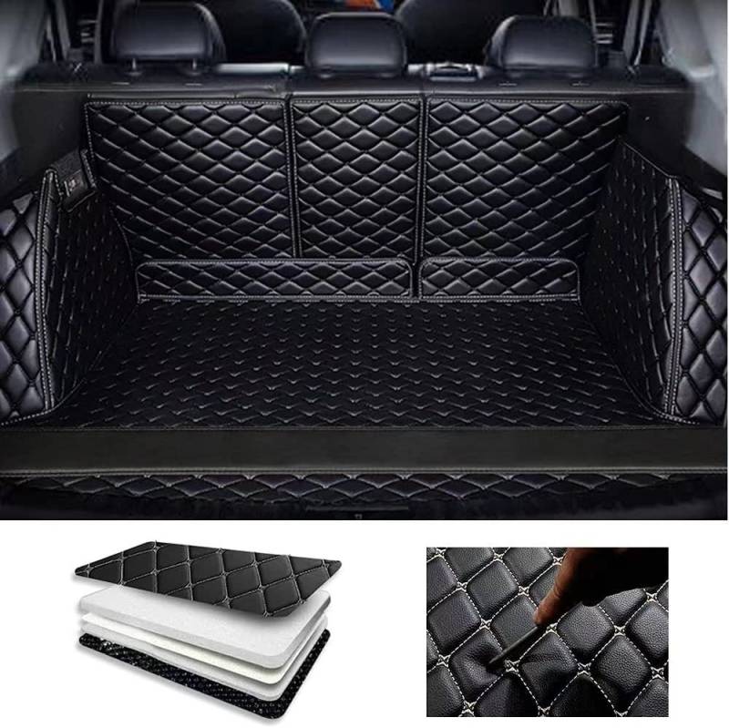 FLYUFO All Inclusive Kofferraummatte für Volkswagen VW Tiguan 2017-2022 2023, Kratzfest und verschleißfest Kofferraum Schutzmatte Cargo Liner Tray Zubehö,A Black von FLYUFO