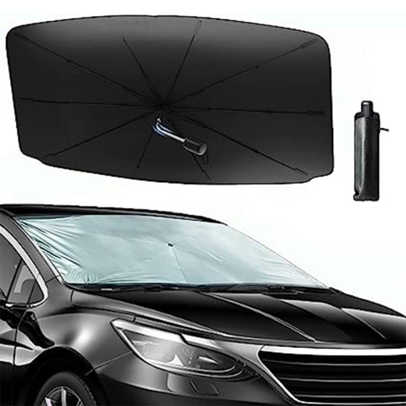 Auto Frontscheiben Sonnenschutz für Opel Astra Crossland Grandland Insignia Mokka Combo, Frontscheiben-Sonnenschutz UV-Schutz für Auto, Faltbarer Sonnenschutz Regenschirm,L(140 * 80CM) von FLYUFO