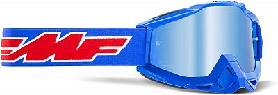 FMF Goggles PowerBomb, Crossbrille verspiegelt - Blau/Rot Blau-Verspiegelt von FMF Goggles