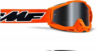 FMF Goggles PowerBomb, Crossbrille verspiegelt - Orange/Schwarz Silber-Verspiegelt von FMF Goggles