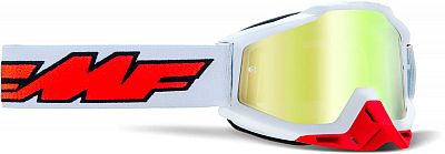 FMF Goggles PowerBomb, Crossbrille verspiegelt - Weiß/Rot Gold-Verspiegelt von FMF Goggles