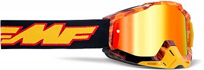 FMF Goggles PowerBomb Spark, Crossbrille verspiegelt - Orange/Rot/Schwarz Rot-Verspiegelt von FMF Goggles