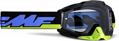 FMF Goggles PowerBomb Talladega, Crossbrille - Schwarz/Neon-Gelb/Blau Klar von FMF Goggles