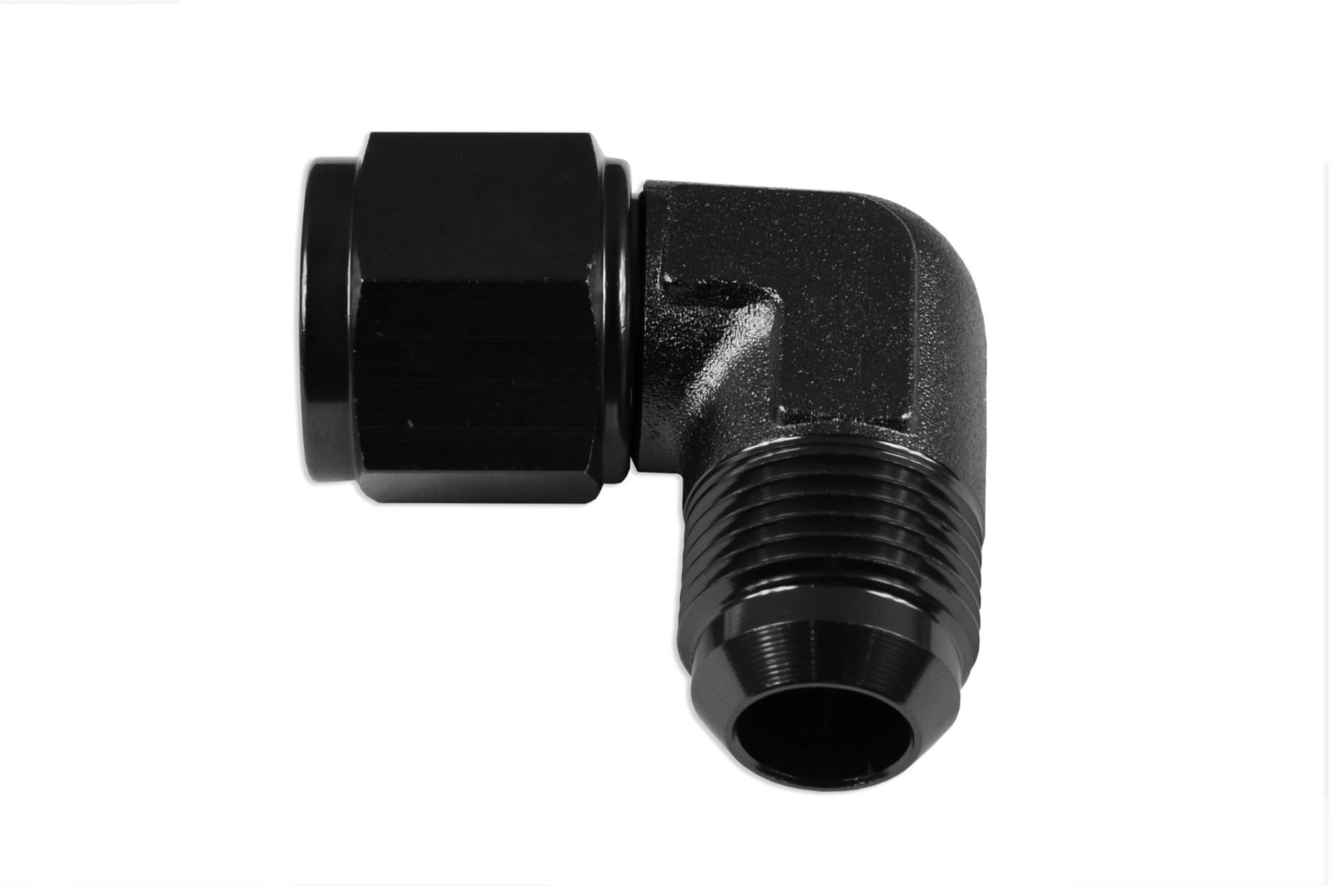 Weiblich-zu-Mann Fitting Adapter Verbinder Anschluss 90' AN8 Schwarz von FMIC.EU PERFORMANCE