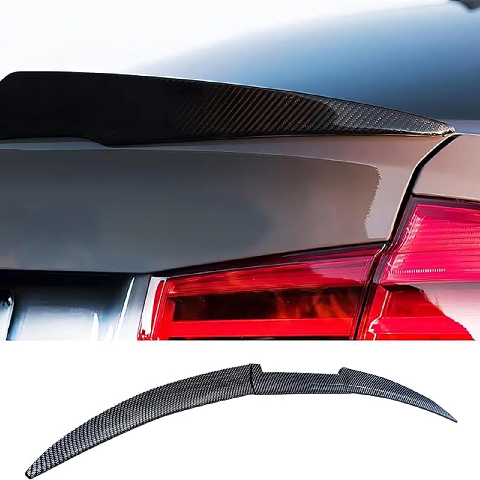 Auto Heckspoiler Flügel Lippe Verlängerung Hinten Stamm Spoiler Lippe Für Land ROVER Range Rover Velar 2017-2023, ABS Glänzend Schwarz Modifiziertes Zubehör,B von FMPFC