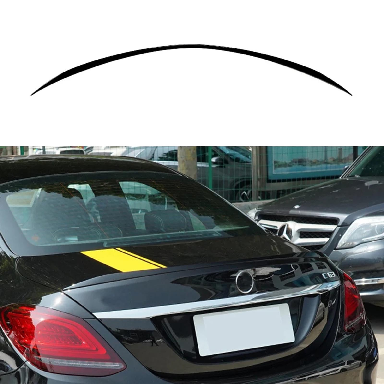 Auto Heckspoiler Spoiler Flügel Für Mercedes-Benz C-Klasse W205 C180 C200 C260 C43 C63 AMG 2015-2021 ABS Styling Zubehör von FMPFC