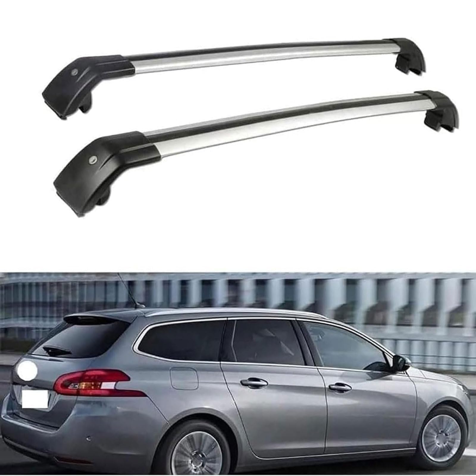 Dachträger, kompatibel mit Peugeot 308 SW 2007-2016 2017 2018 2019, Autogepäckträger von FMYYYDS