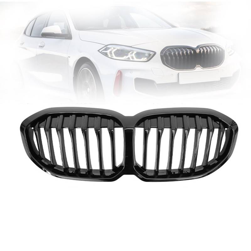 FMYYYDS Frontgrill-Grills, kompatibel mit BMW Series 1 F40 2020-2023, vorderer Nieren-Stoßstangengrill von FMYYYDS