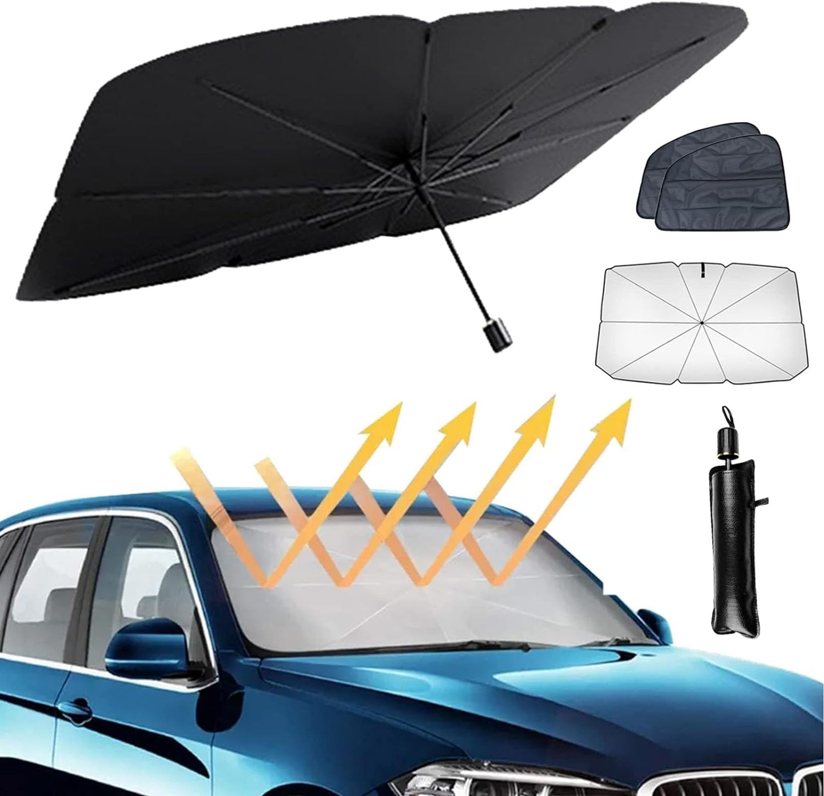 Auto-Sonnenschirm für Benz GLA 2020-2021, Auto Faltbare Sonnenschirm Frontscheibe, Sonnenschirm, tragbare Windschutzscheibe Abdeckung von FMfanmi