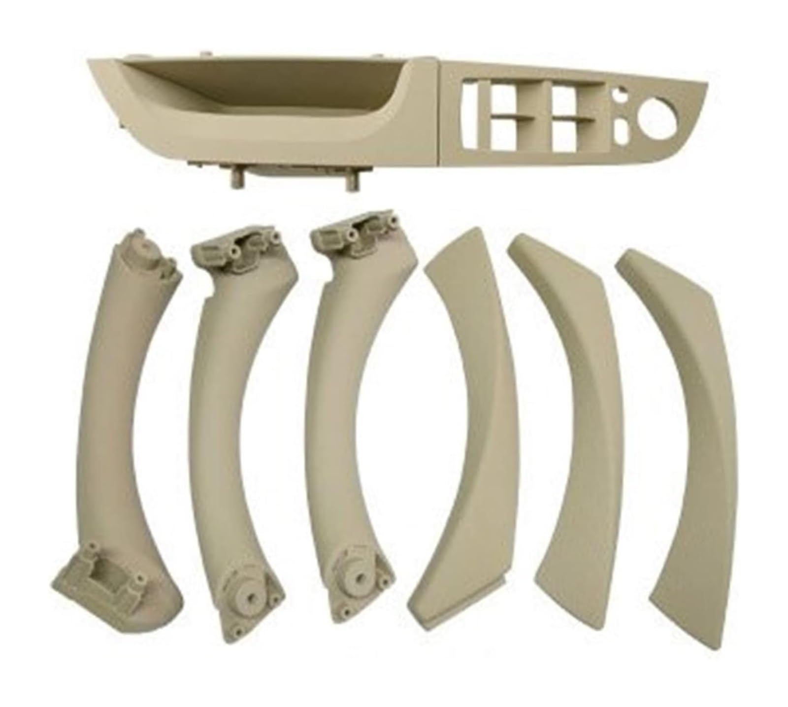 Beifahrer Türgriff Kit Für B&MW E90 E91 3er 2004–2012 LHD RHD Innentürgriff-Panel-Kit Sedan Pull Trim Cover Zubehör(35.5 Cm Beige Lhd) von FNCVTM