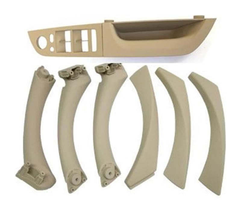 Beifahrer Türgriff Kit Für B&MW E90 E91 3er 2004–2012 LHD RHD Innentürgriff-Panel-Kit Sedan Pull Trim Cover Zubehör(37.5 cm Beige RHD) von FNCVTM