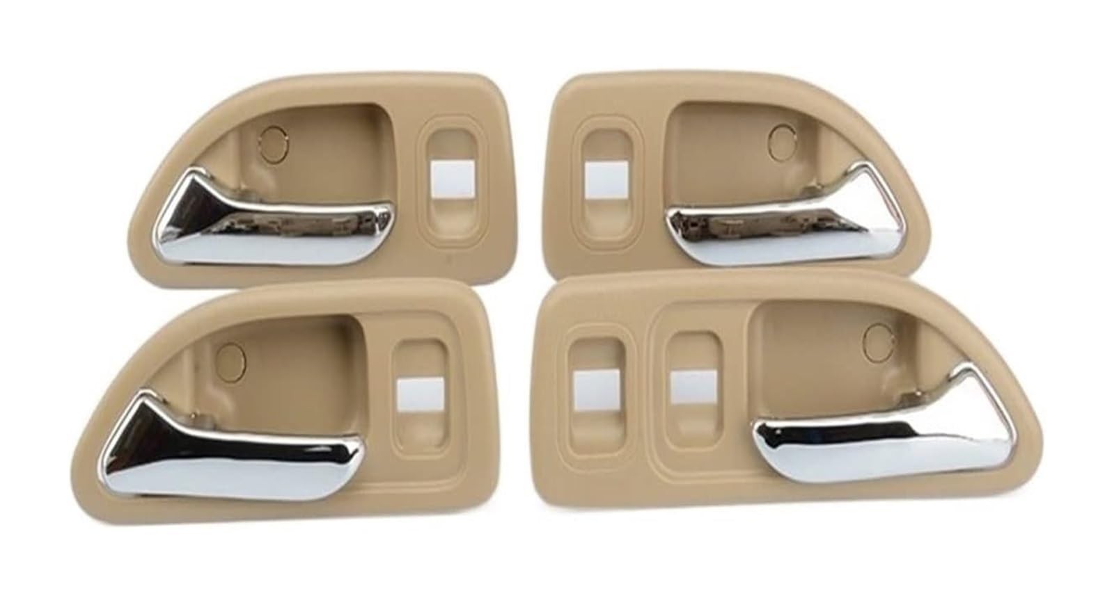 Beifahrer Türgriff Kit Für Land ROver Für Discovery 3 LR3 2004-2009 ABS Vorne Hinten Türgriff Lagerung Box Zubehör Innere Tür Pull Griff Trim(Beige,4PCS) von FNCVTM