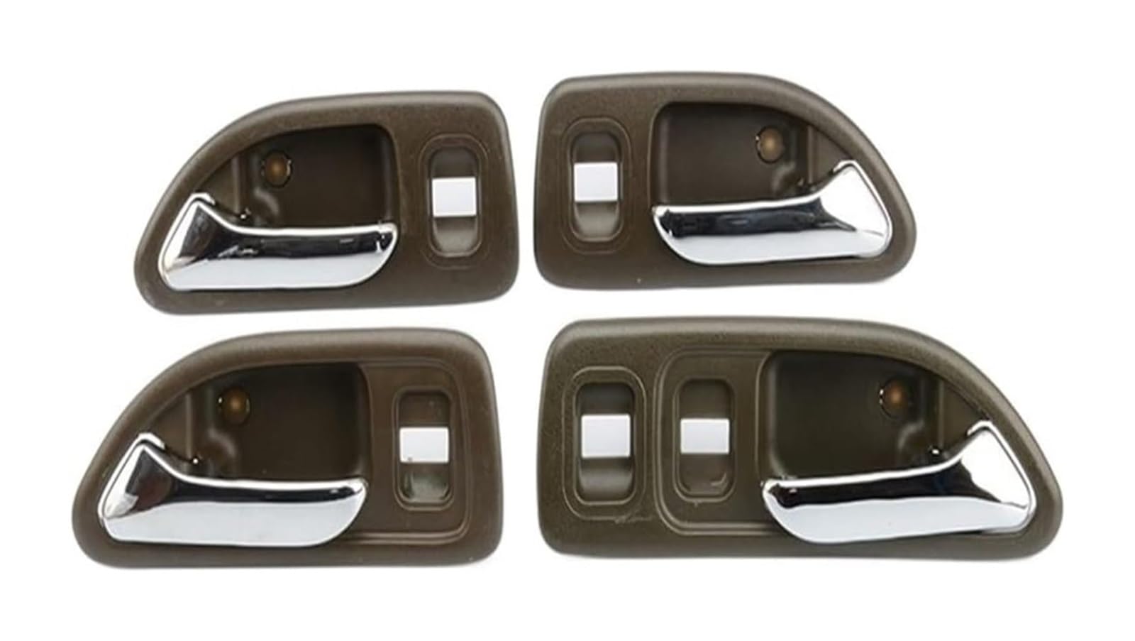 Beifahrer Türgriff Kit Für Land ROver Für Discovery 3 LR3 2004-2009 ABS Vorne Hinten Türgriff Lagerung Box Zubehör Innere Tür Pull Griff Trim(Brown,4PCS) von FNCVTM