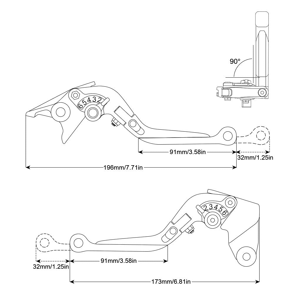 Bremshebel Motorrad Für B&MW F850GS F 850 ​​GS 2017-2020 2019 2018 Motorrad CNC Aluminium verstellbare klappbare Bremskupplungshebel Bremsgriff(2) von FNCVTM