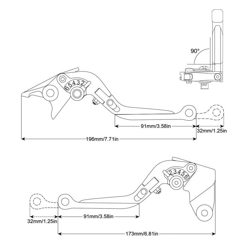 Bremshebel Motorrad Für B&MW F850GS F 850 ​​GS 2017-2020 2019 2018 Motorrad CNC Aluminium verstellbare klappbare Bremskupplungshebel Bremsgriff(2) von FNCVTM