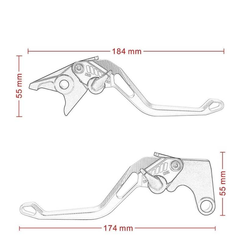 Bremshebel Motorrad Für B&MW R1250GS R1250 GS Für Abenteuer 2019 2020 2021 2022 Motorrad 3D Rhombus Einstellbare Kurzkupplung Bremshebel Bremsgriff von FNCVTM