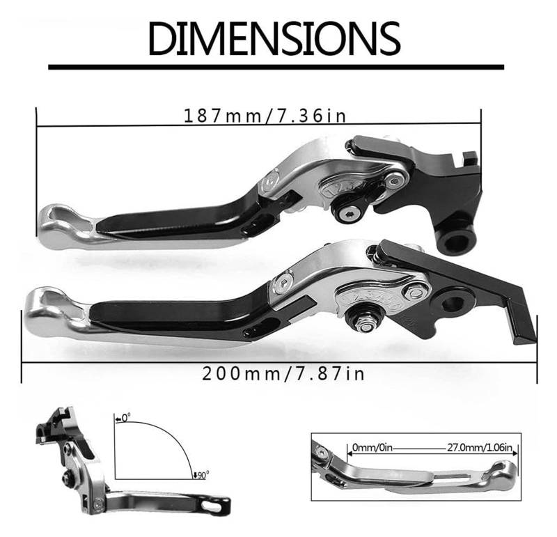 Bremshebel Motorrad Für B&MW R1250RT R1250 RT 2019-2020 Motorradgriff Bremskupplung Klappbare Bremskupplungshebel(1) von FNCVTM