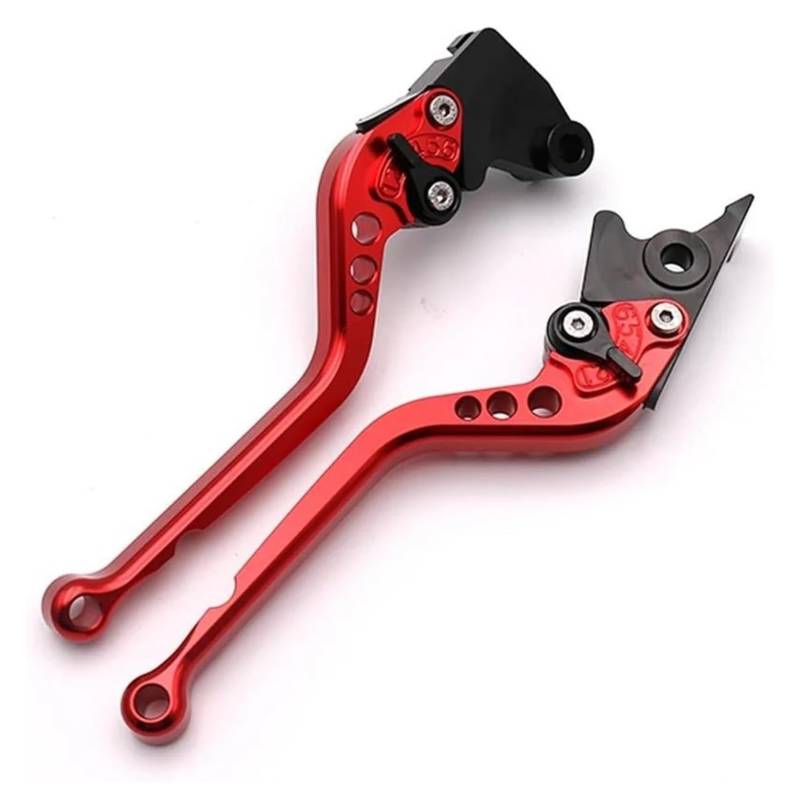 Bremshebel Motorrad Für CB650 Für CBR650 650R Für CB650R 2020 2021 2022 Motorrad Kurzen Langen Griff Bremse Kupplung Hebel Motorrad Griff(B Long Red) von FNCVTM