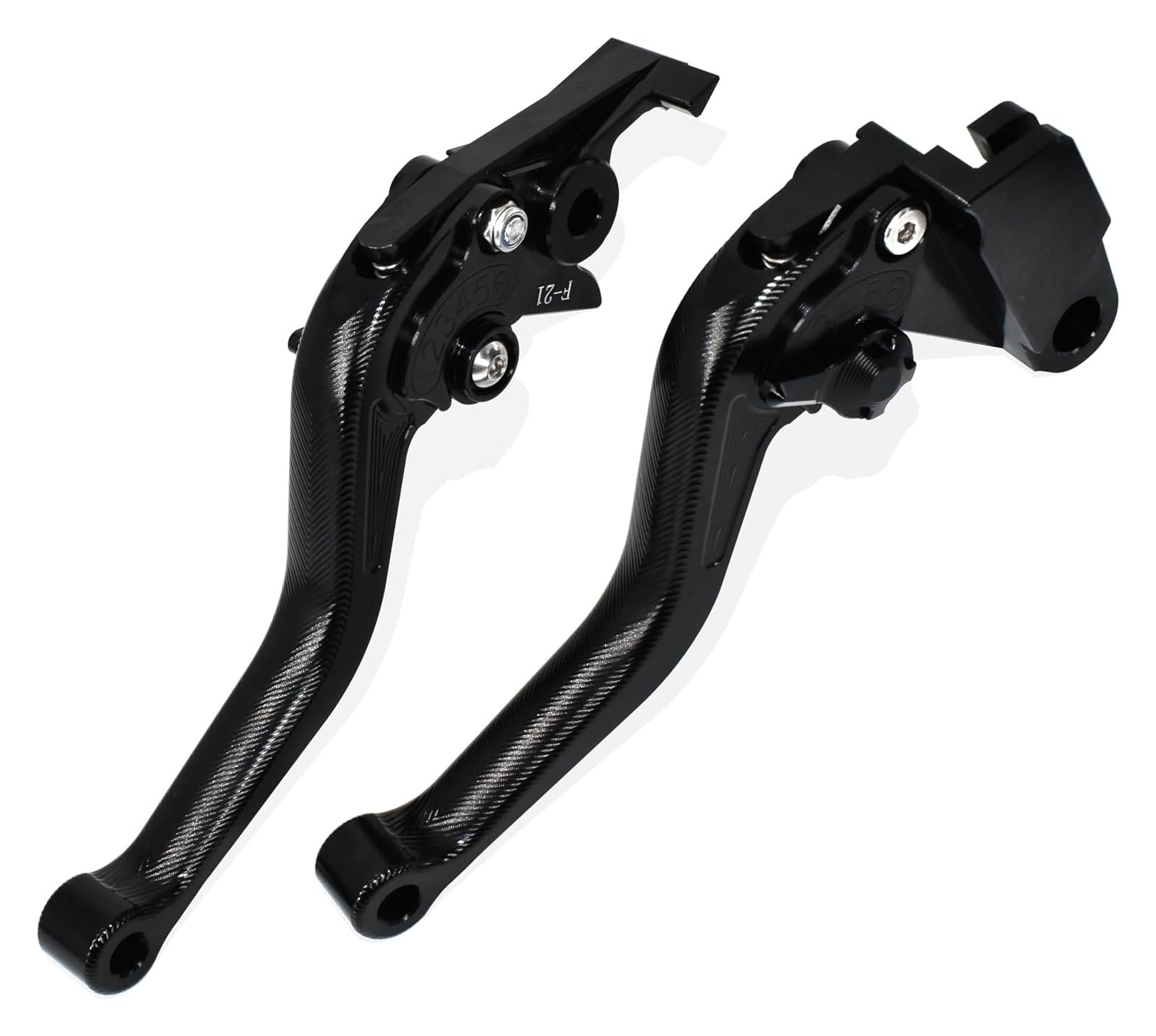 Bremshebel Motorrad Für R7 YZF-R7 2022 2023 2024, CNC-Aluminiumlegierung, Hergestellt Mit 3D-Fishbone-Muster, Kurzer Bremskupplungshebel(Black) von FNCVTM