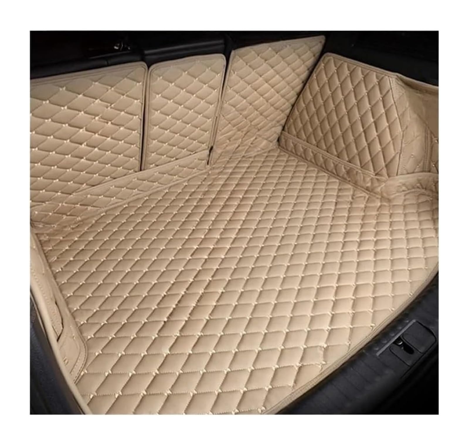 Kofferraum Fußmatten Zubehör Für Benz Für B Klasse 2020 Auto Abdeckung Pad Innen Zubehör Boot Liner Auto Boot Schutz Innen Auto Stamm Matte(Light Beige) von FNCVTM