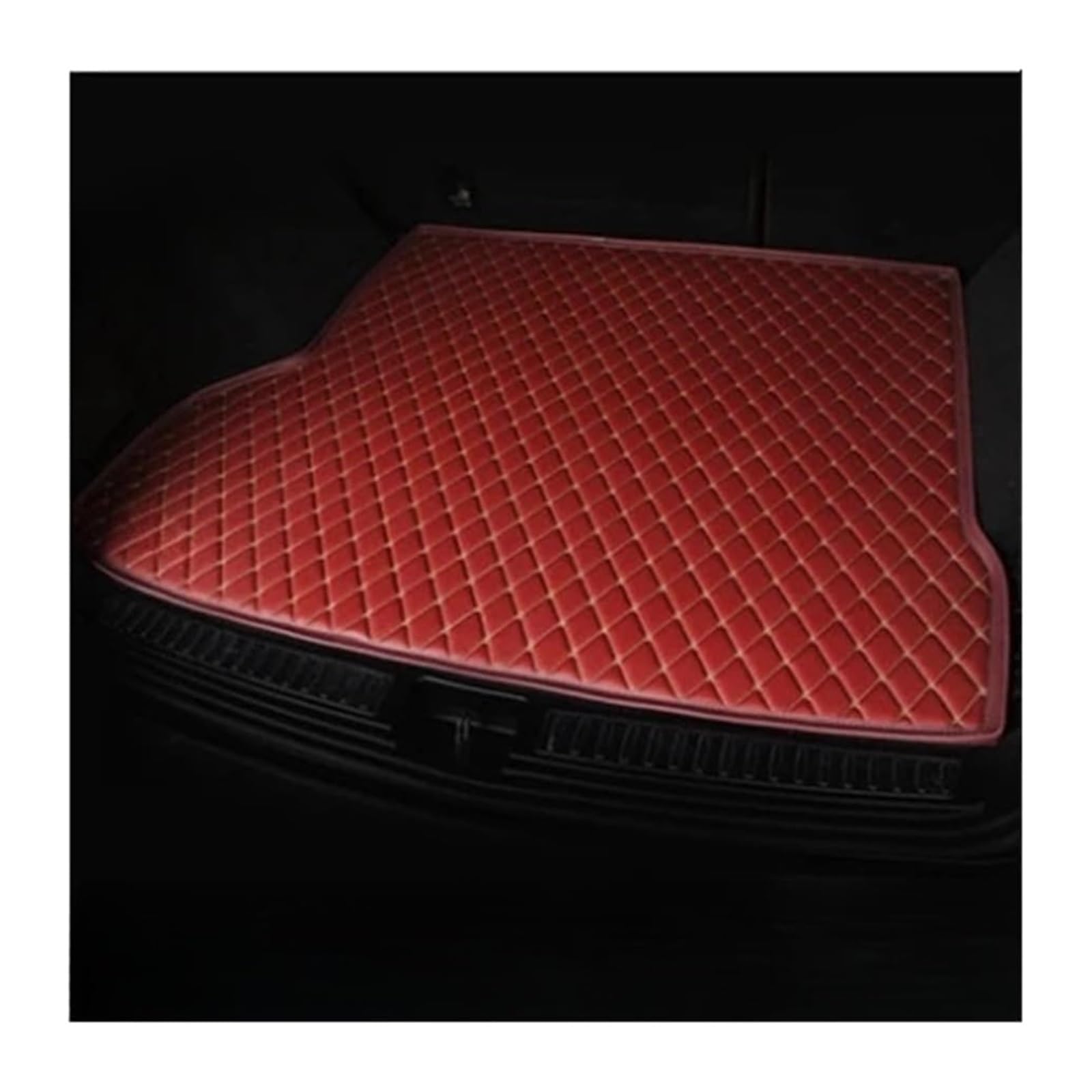 Kofferraum Fußmatten Zubehör Für Benz Für GL Klasse 2013 2014 Hinten Stamm Boden Mat Fach Boot Liner Auto Kofferraum Schutz Innen Auto Liner(Red-01) von FNCVTM