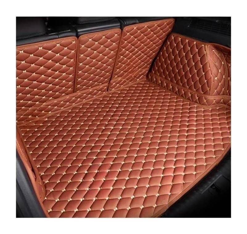 Kofferraum Fußmatten Zubehör Für Benz Für GL Klasse Für X166 Für 7-Sitzer 2013-2014 Auto Abdeckung Pad Fracht Innen Zubehör Boot Liner Schutz(Brown) von FNCVTM