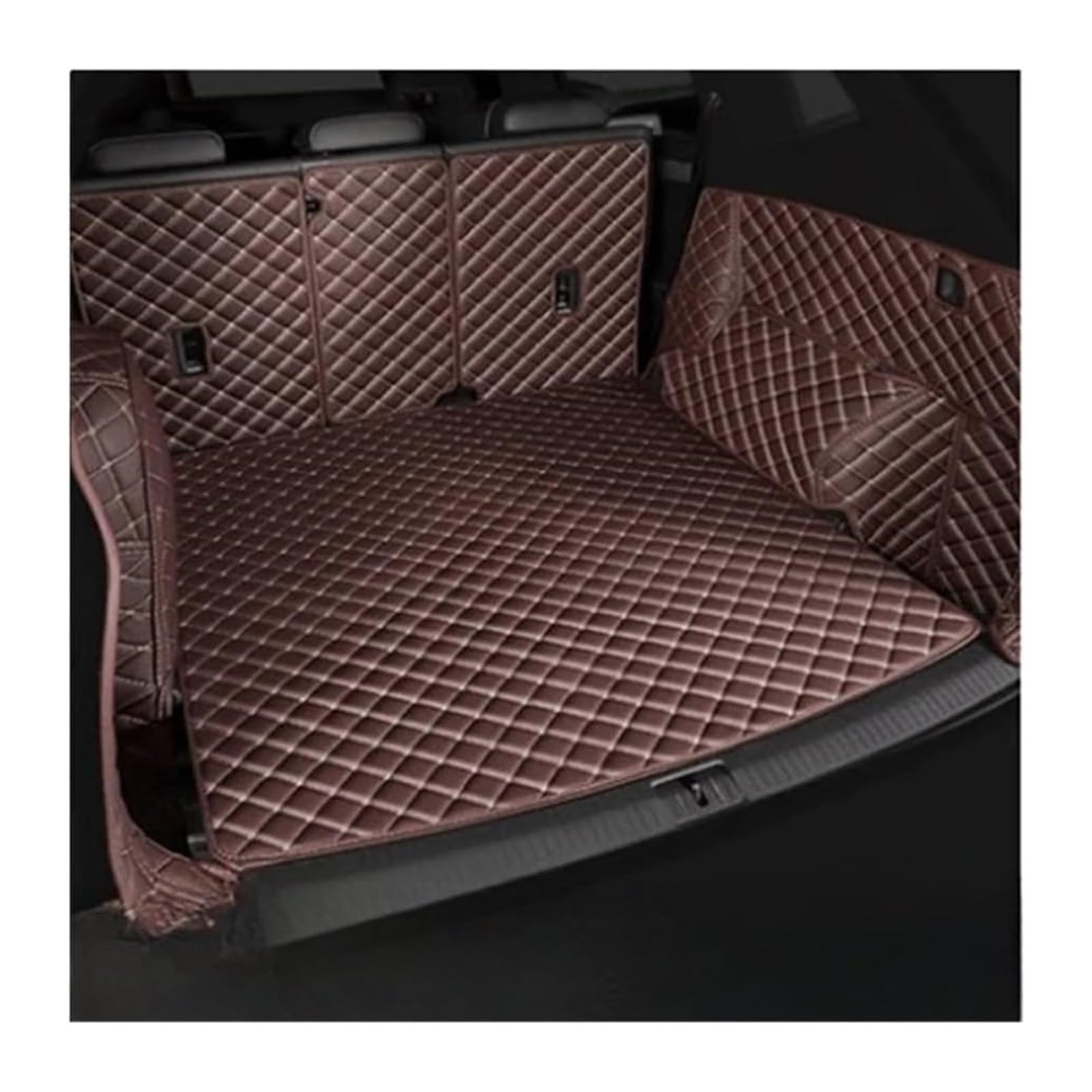 Kofferraum Fußmatten Zubehör Für Hyundai Für Creta Für Cantus Für Ix25 2015-2020 Hinten Stamm Boden Mat Tray Boot Liner Schutz Innen Auto Stamm Matten(Brown) von FNCVTM